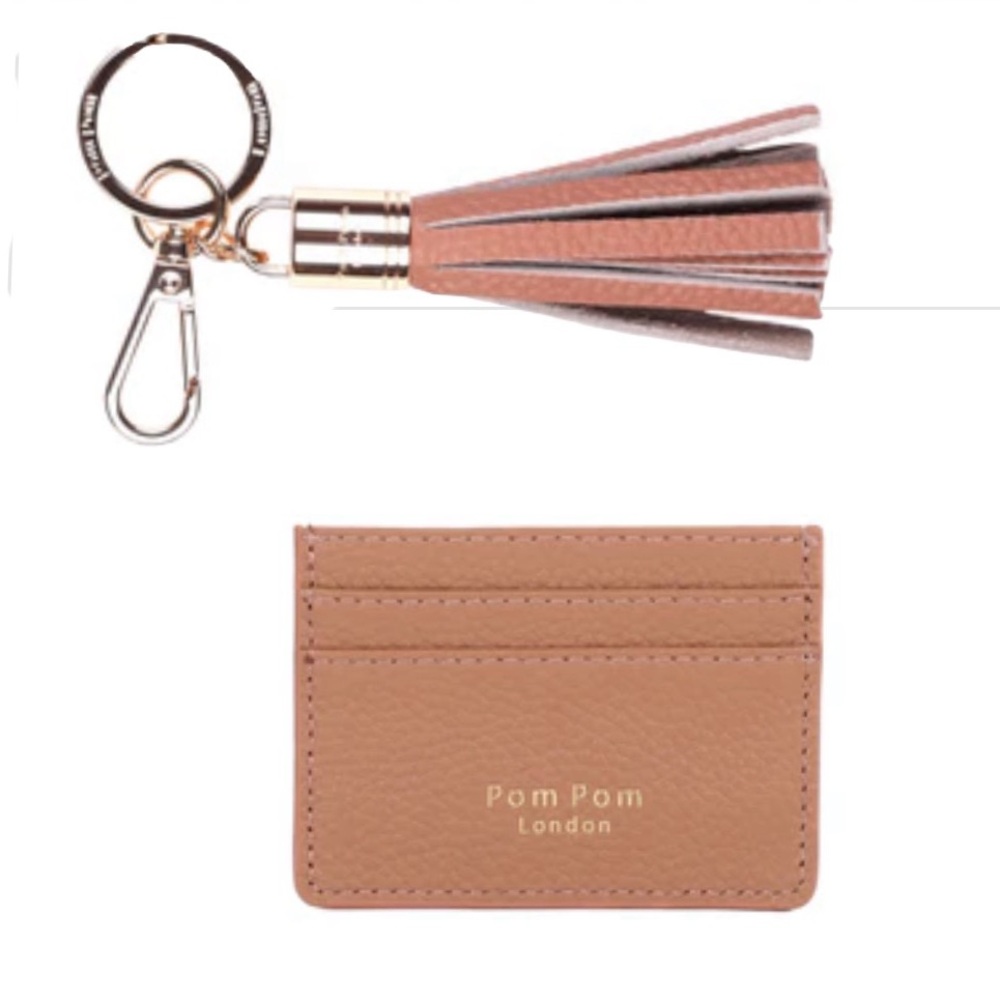 Pom Pom London 3 Accessories- Card Holder, Tassel Keychain, Pom Pom Keychain